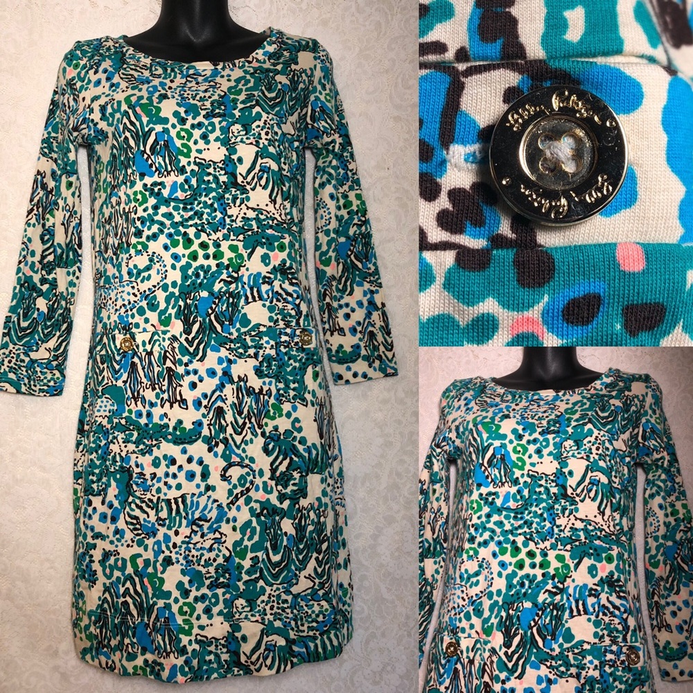 Lilly Pulitzer Resort Summer dress 3/4 sleeve